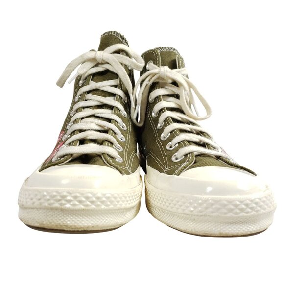 Comme Des Garçons Play X Converse Chuck Taylor All Star High Top Sneakers Olive/ - Picture 6 of 10